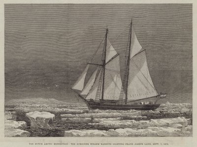 The Dutch Arctic Expedition, the Schooner Willem Barents Sighting Franz Joseph Land, 7 September 1879 by Walter William May